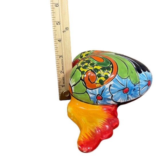 NWT Talavera Ceramic Clay Flying Heart With Wings Colorful Hand Crafted Mexico - Picture 14 of 16